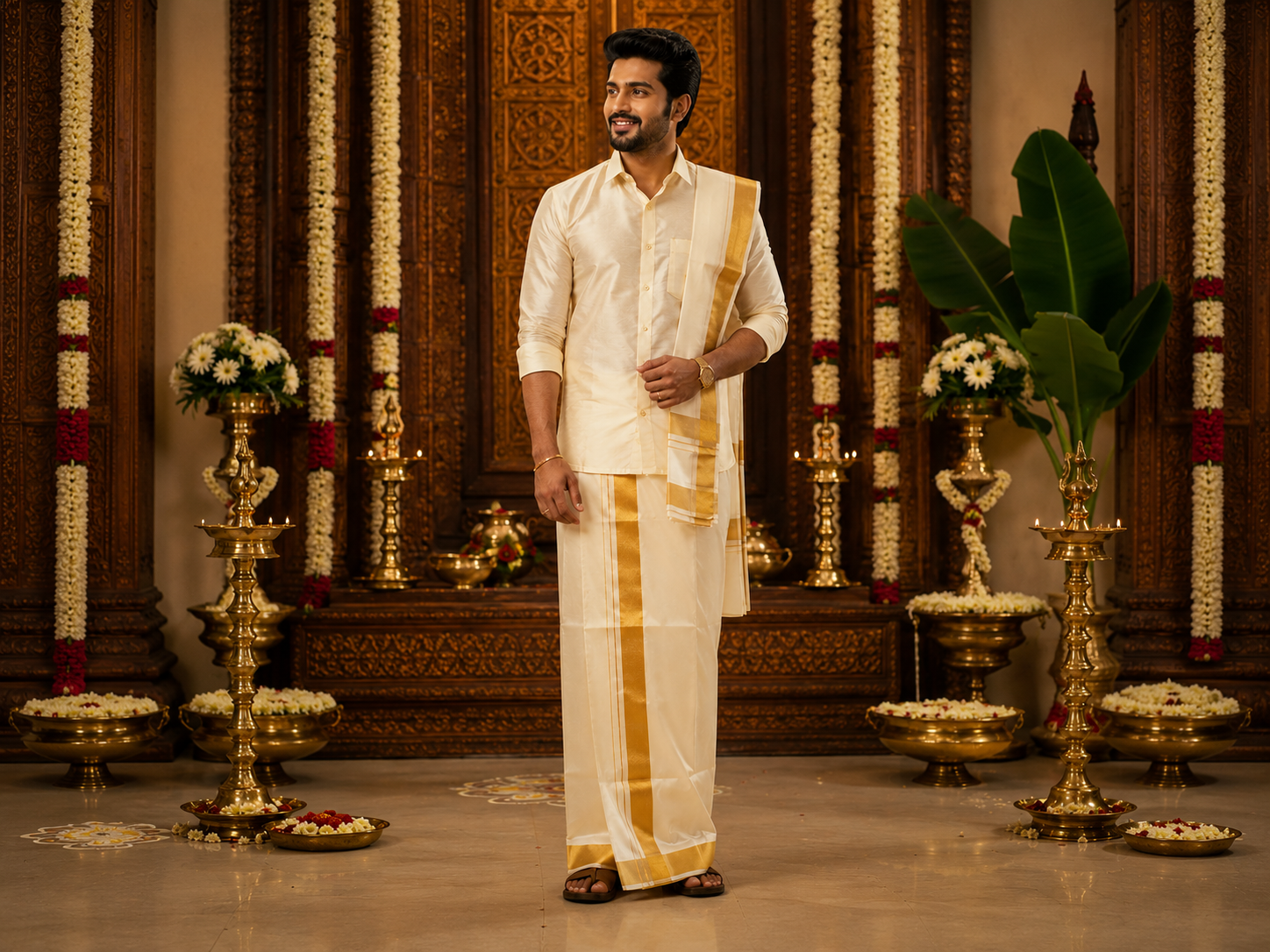 GROOM'S SILK VESHTI